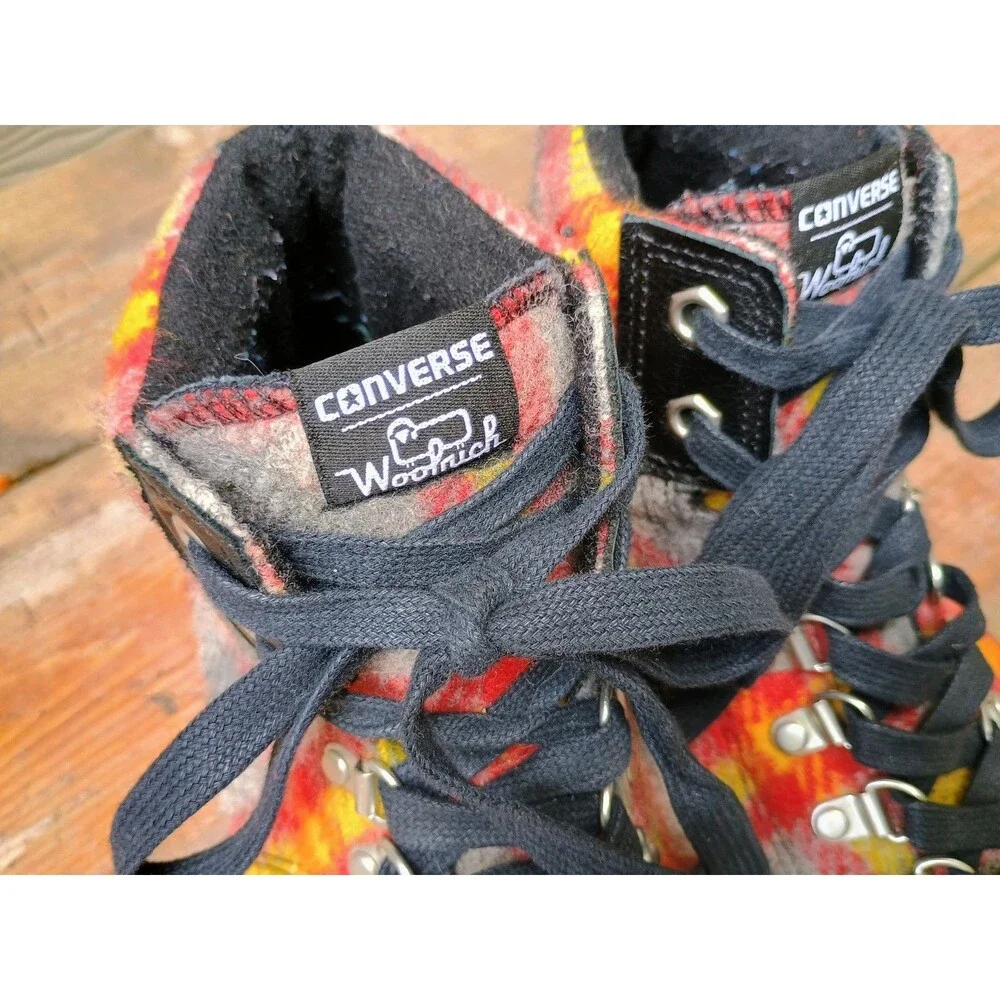 Converse Woolrich CT Street Hiker Plaid Wool All Star Chuck Taylor M 9.5 W 11 - Picture 3 of 13